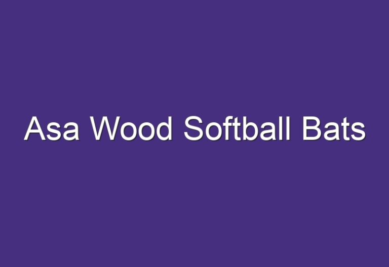 Asa Wood Softball Bats