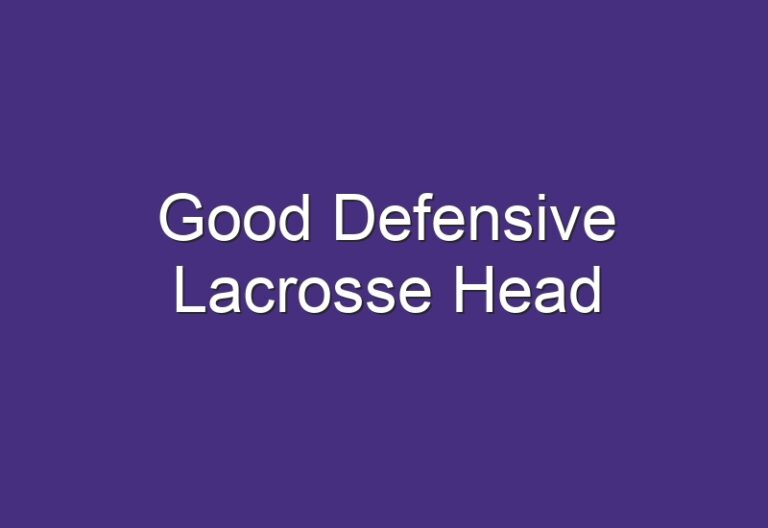 Good Defensive Lacrosse Head