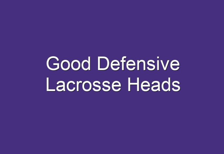Good Defensive Lacrosse Heads