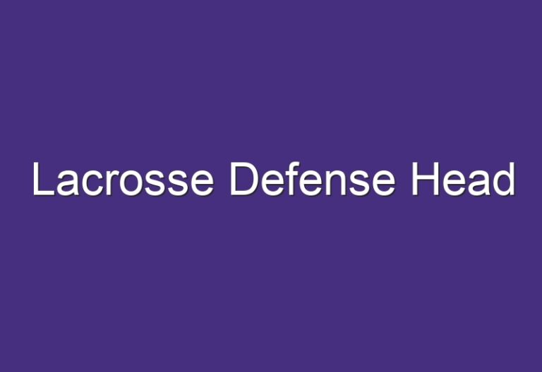 Lacrosse Defense Head