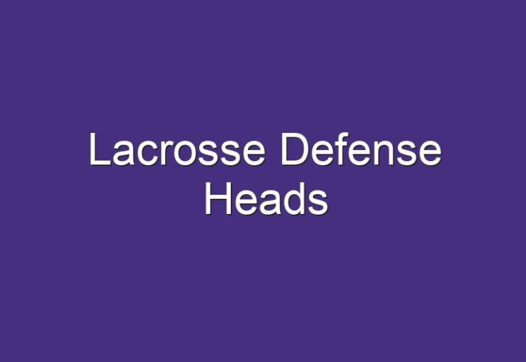 Lacrosse Defense Heads