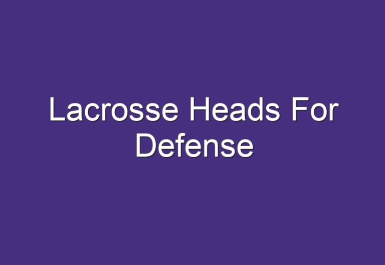 Lacrosse Heads For Defense