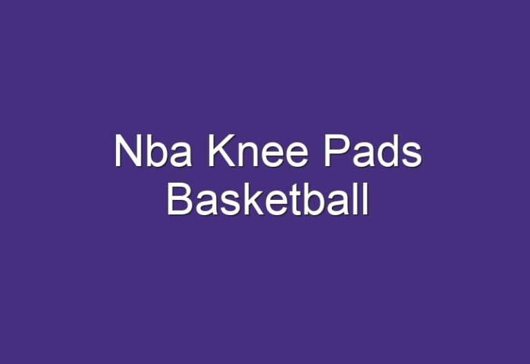 Nba Knee Pads Basketball