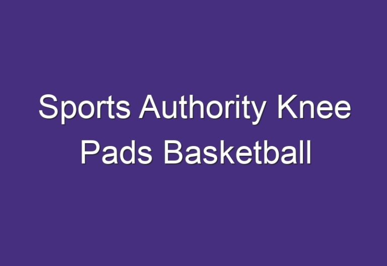 Sports Authority Knee Pads Basketball