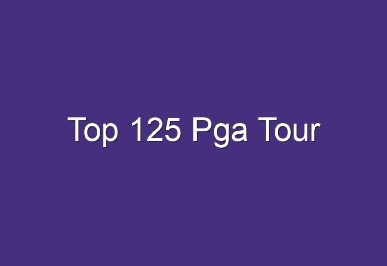 top 125 players pga tour