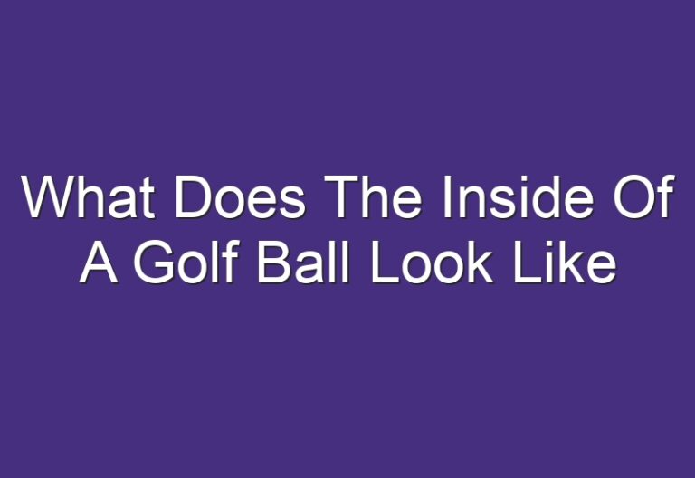 What Does The Inside Of A Golf Ball Look Like