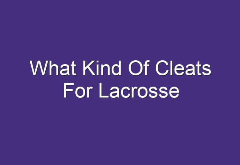 What Kind Of Cleats For Lacrosse