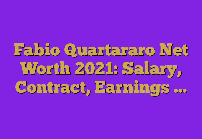 Fabio Quartararo Net Worth 2021: Salary, Contract, Earnings …