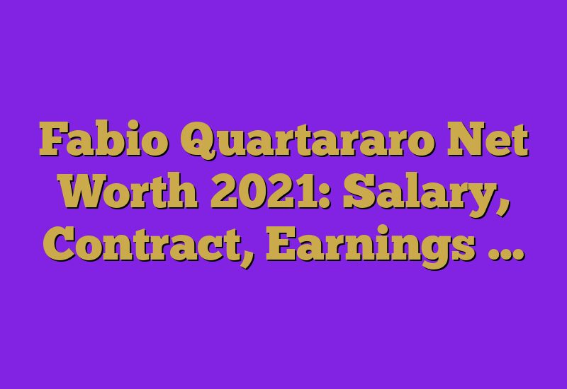 Fabio Quartararo Net Worth 2023: Salary, Contract, Earnings …